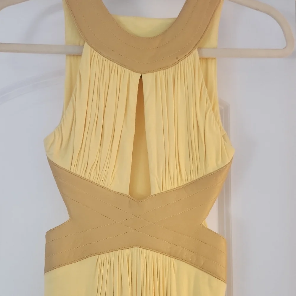 Sky Pastel Yellow Cutout Mini Dress - Picture 2 of 5